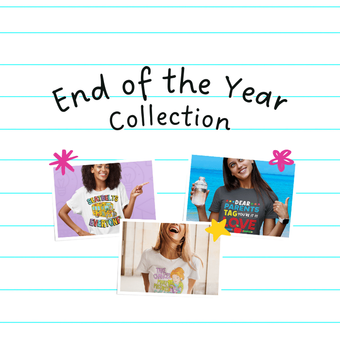 A video of t-shirt collection for the end of the school year. Contains 4 designs.